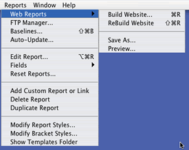 Reports Menu